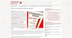 Desktop Screenshot of cholesterolnumbers.org